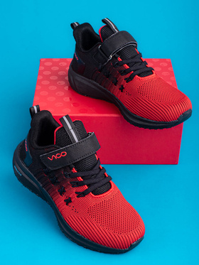 Buty sportowe dziecięce Vico lekkie czarno czerwone