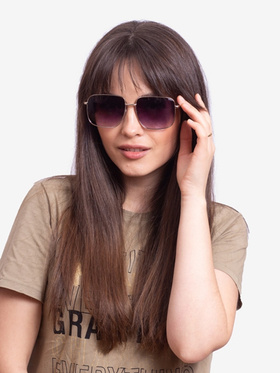 Okulary przeciwsłoneczne srebrne Shelovet damskie